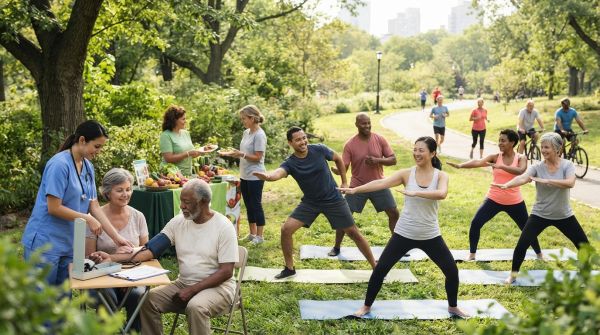 How does the UK promote preventive healthcare measures?