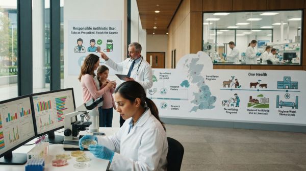 How is the UK addressing the rise of antibiotic resistance?